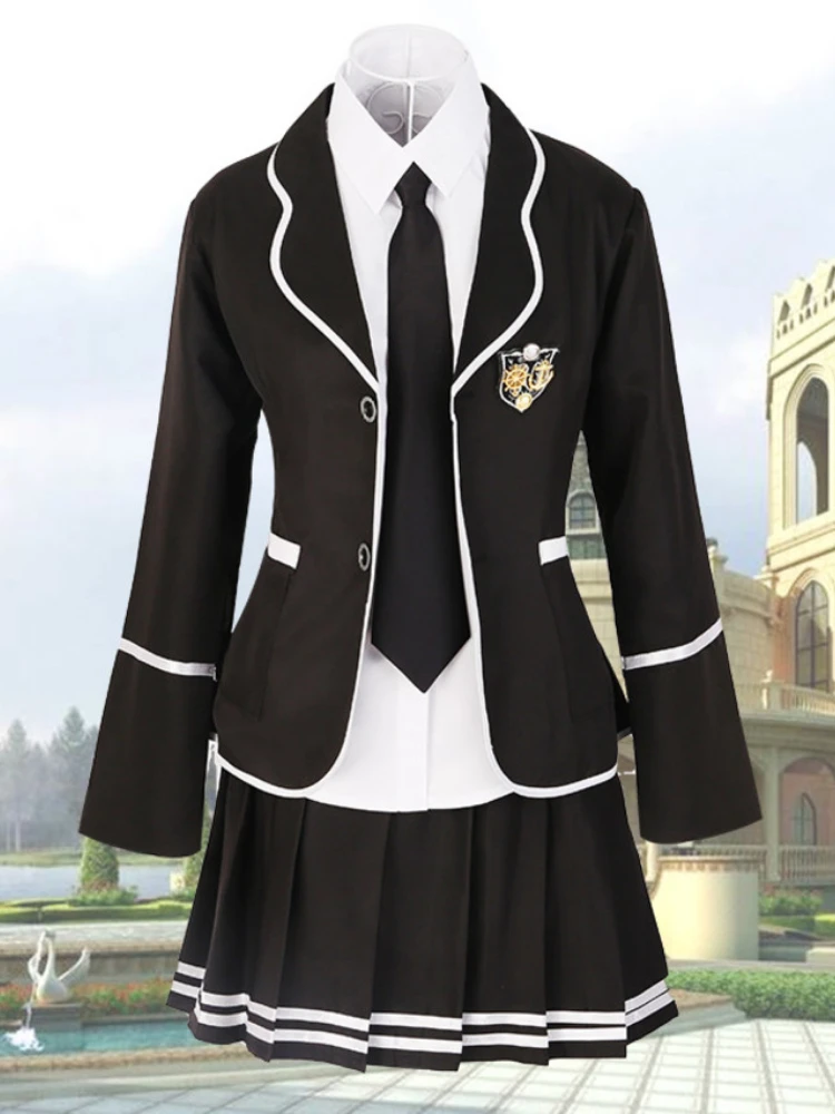 British Style School Uniform Set Sailor Suit Korean Version High School Class Uniform Autumn Set Student Outfit College Look
