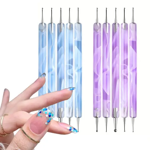 네일 아트 대리석 도팅 펜, 네일 도트 도구, 네일 아트 장식용 라인석 피커, 5 개 Best5