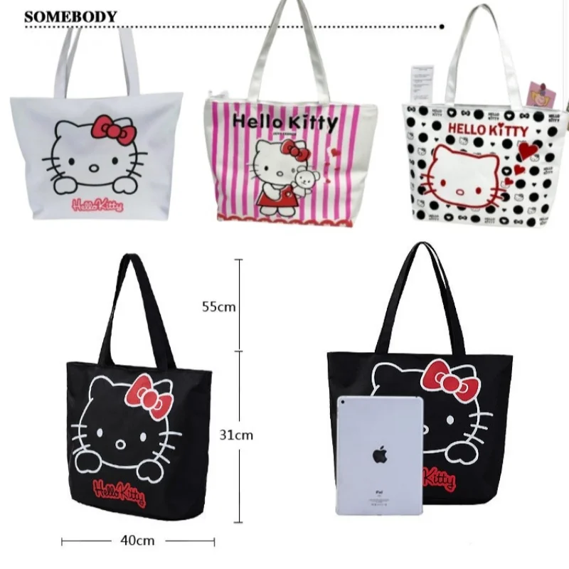 Canvas bolsas para mulheres, casual shopping bags, grande capacidade, cartoon design, atacado