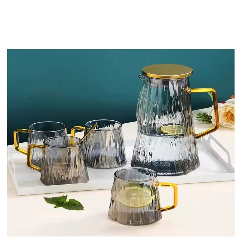 

Cooling kettle high borosilicate glass transparent glass pot set explosion-proof and high temperature resistance