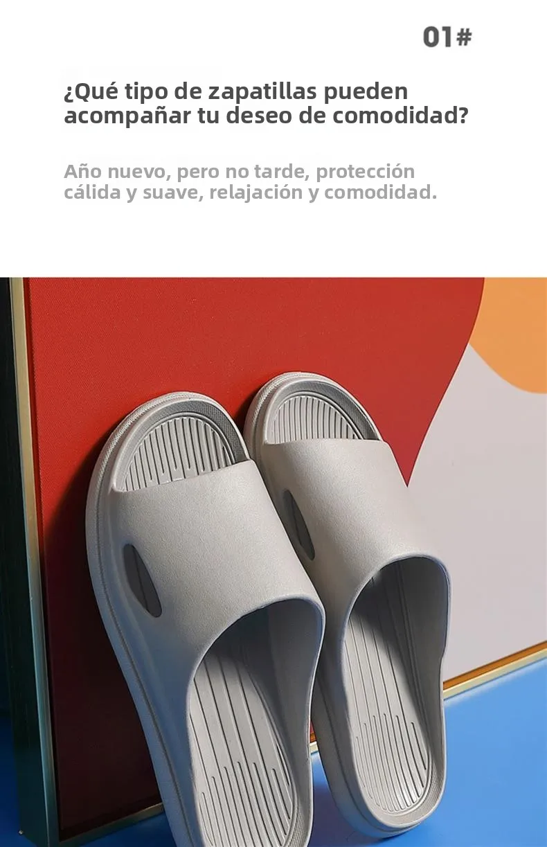Sandalias de suela suave antideslizantes para interiores y exteriores, zapatillas de verano para parejas, para el hogar, baño...