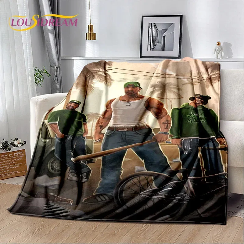 Grand Theft Auto GTA Game Gamer Soft Plush Blanket,Flannel Blanket Throw Blanket for Living Room Bedroom Bed Sofa Picnic Cover