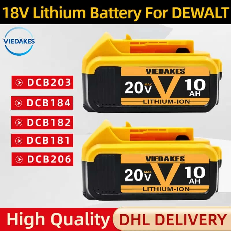 💯compatible for DeWalt 8Ah 20V battery replaceable✅DCB184 DCB200 DCF892 DCF845 DCF850 DCF911 DCD800 DCD805 Tools Battery🏅