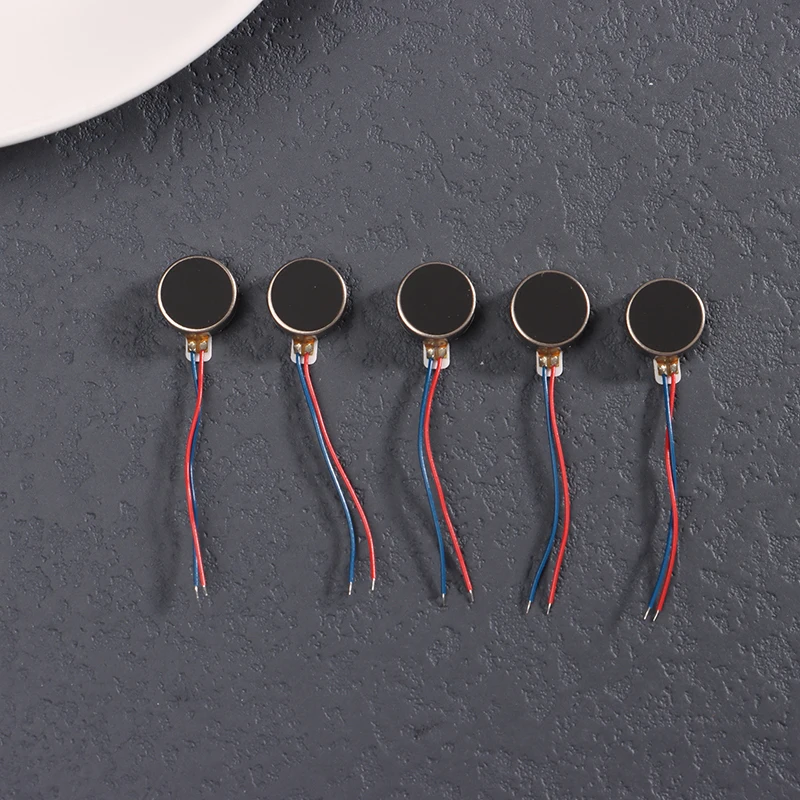 5Pcs 1034 Micro DC Vibration Motor Flat Vibrating Moteur Button Motors For Mobile Phone Watch Tablet Massager Vibration Motor