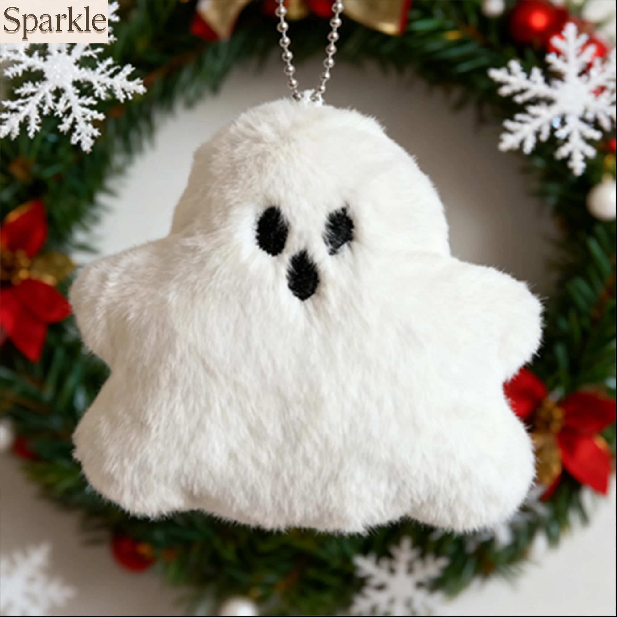 Halloween Ghost Plush Keychain Cute White Doll School Bag Pendant Adorable Child Toy Christmas Gift Hanging Amusement