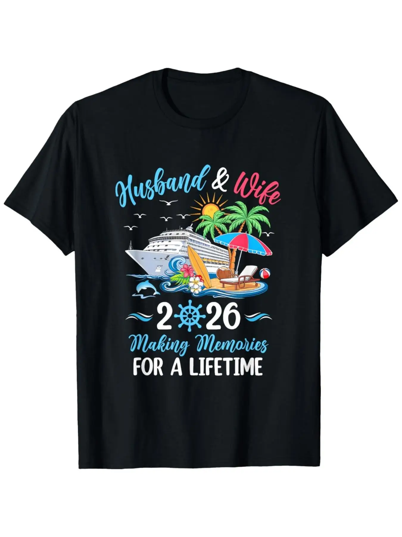 2026 Husband And Wife Making Memories Cruise Matching Couple T-Shirt, Comfortable Men'S Tee, Crew Neck Style, Extremely Soft, Br