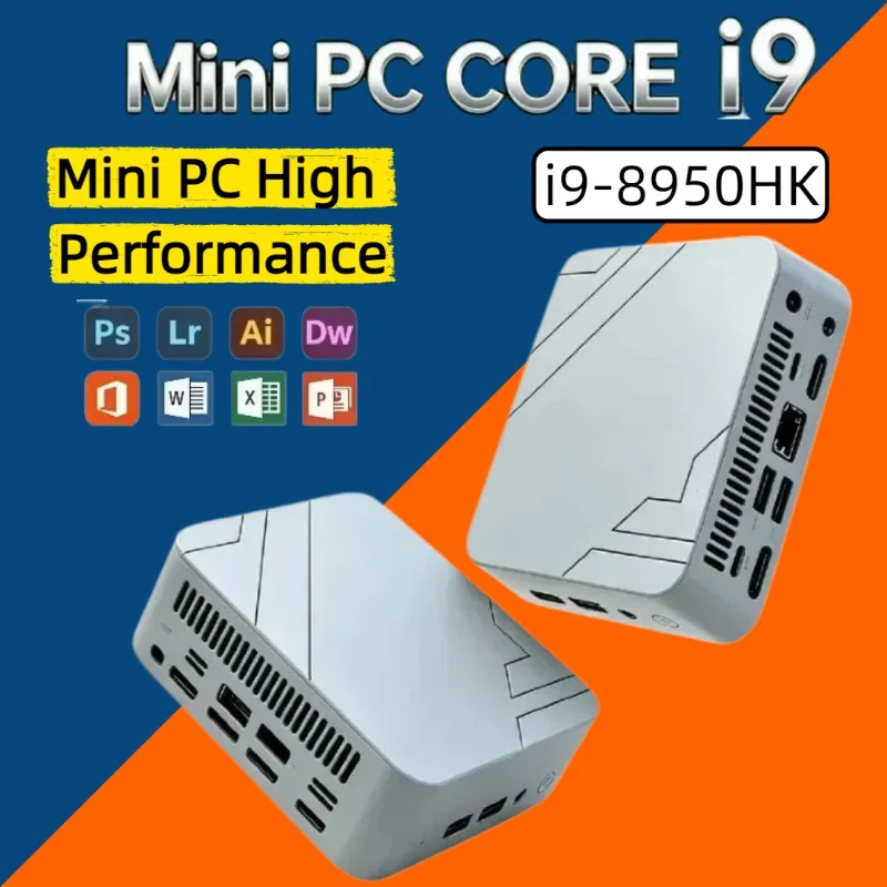 Portable Mini PC Gamer Computer Intel Core i9-8950HK 16GB RAM 1TB/2TB SSD FHD Bluetooth WiFi6 Gaming Office 4K HDMI