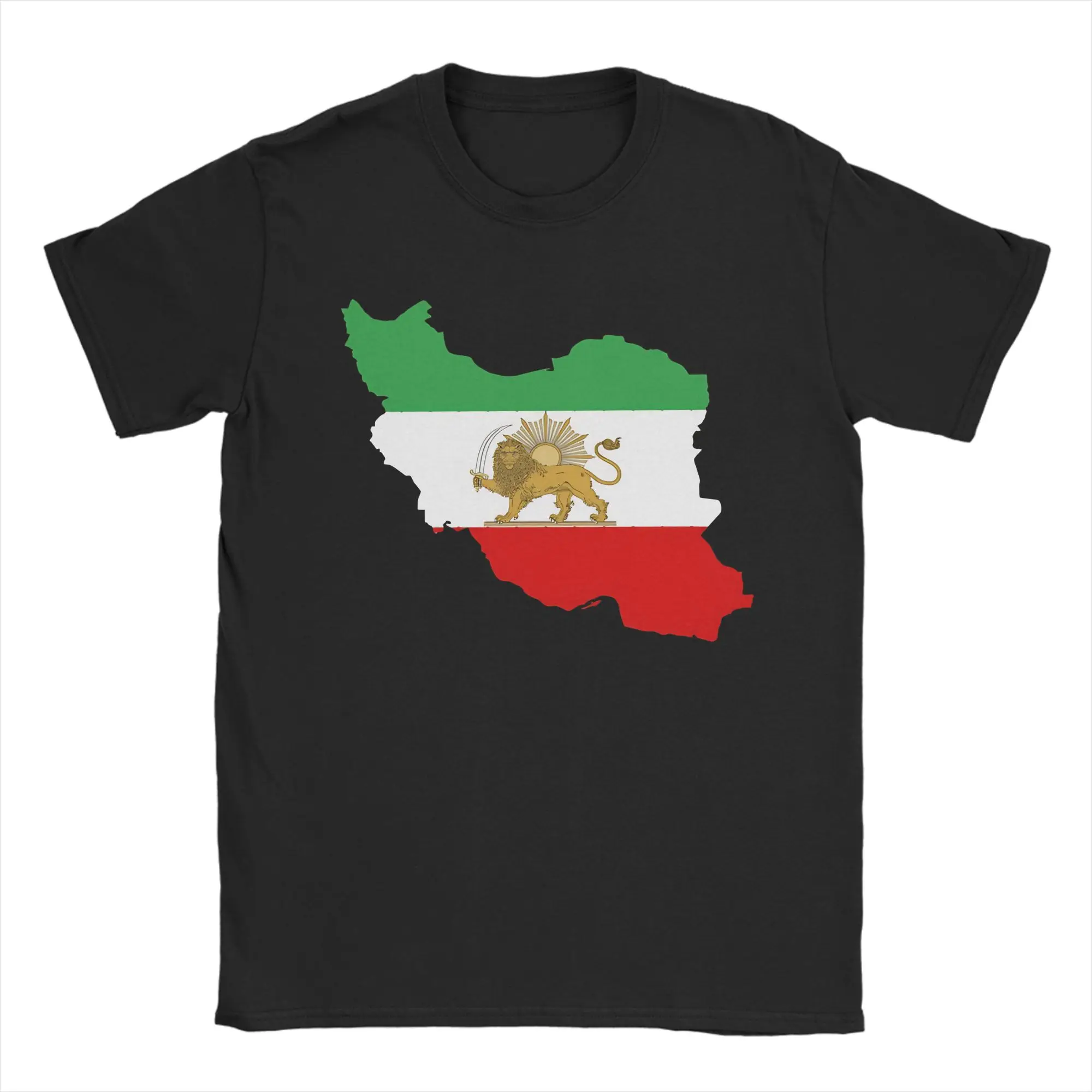 Imperial Coat of Arms of Persia Iran graphic Men's 100%Cotton Tshirt Oversized Loose shirt Vintage Sweatshirt women's streetwear