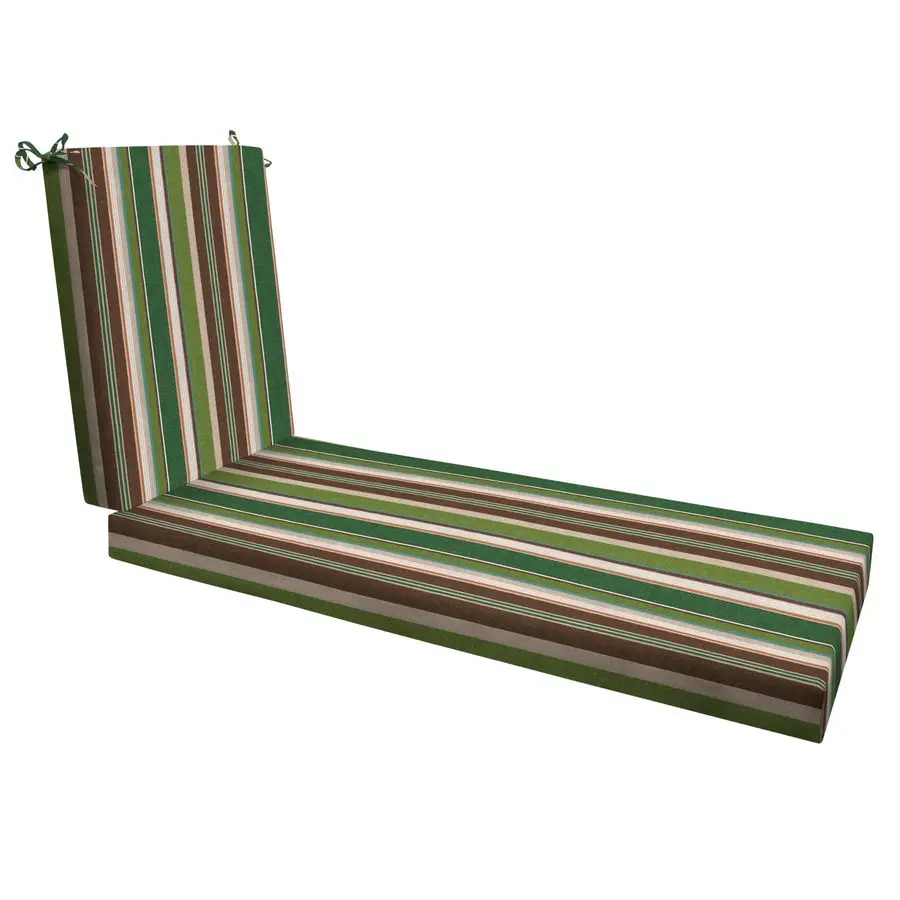 

Шезлонг Outdoor Essentials, 21 x 70 дюймов, синяя подушка для стула с полосками и съемным чехлом, для садовой мебели