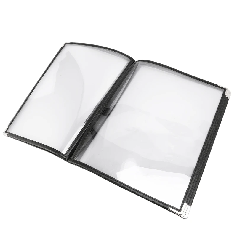 

Transparent Restaurant Menu Covers For A4 Size Book Style Cafe Bar 6 Pages 12 View