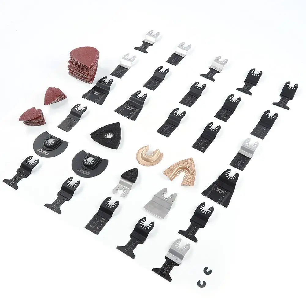108Pcs Oscillating Blade Quick Release Cutting Polishing Tool for universal Trimming Machine Kit