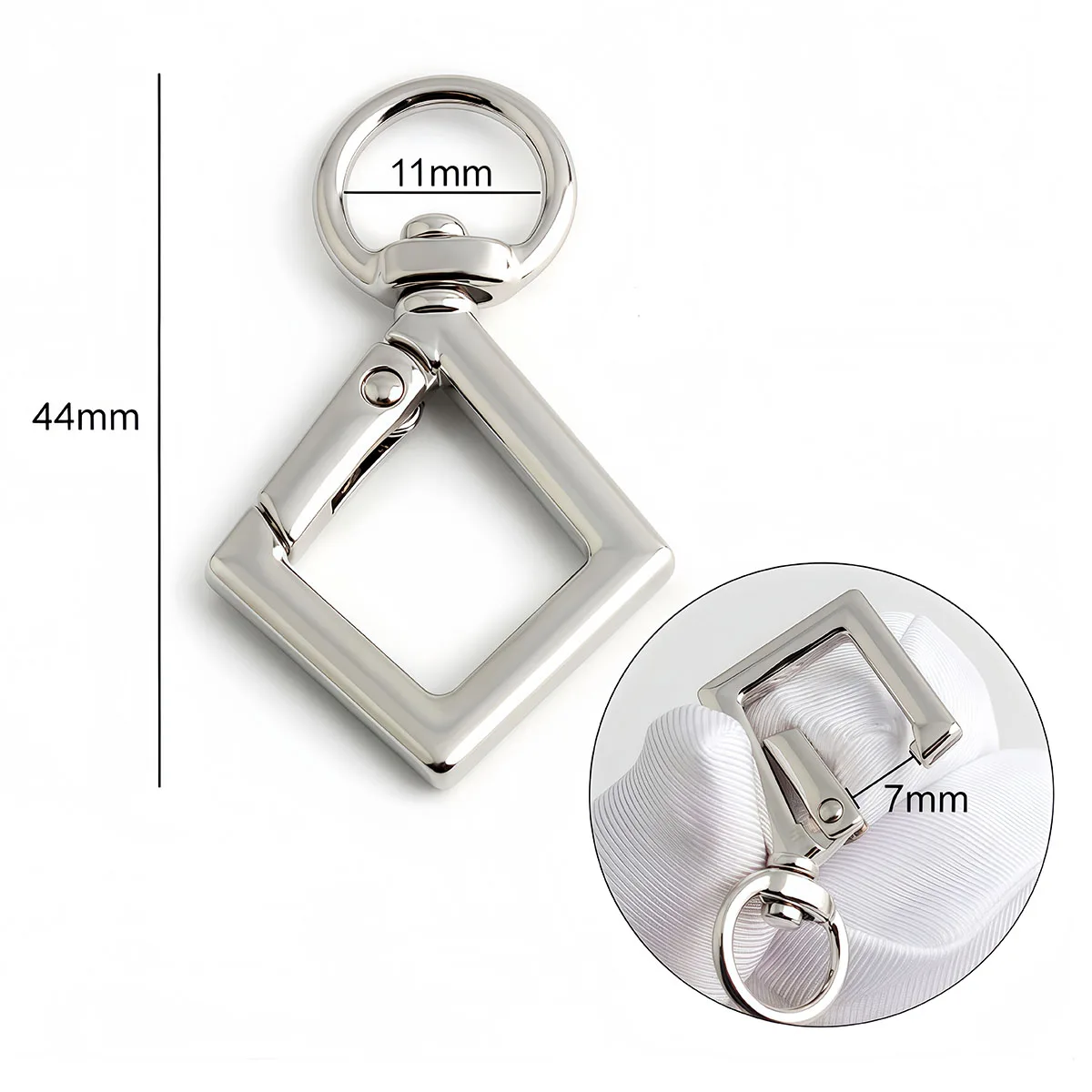 1-3 Stück Rautenförmige Schlüsselanhänger, Karabinerhaken, Karabiner, Hummerhaken, Taschen- und Handtaschenriemen-Anhänger, Schlüsselring, Zubehör für die Schmuckherstellung – Detail 6