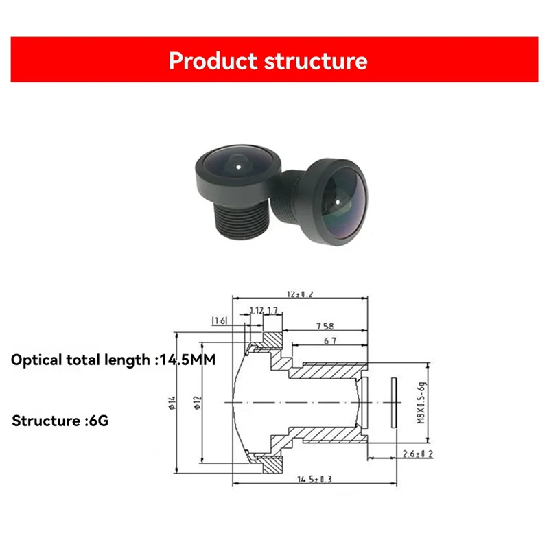 ABSQ-1.5Mm Lens Ultra Wide Angle 200 Degree Fisheye Waterproof IP68 For Phishing Camera Panoratic For Sea Fishing Camera Lens