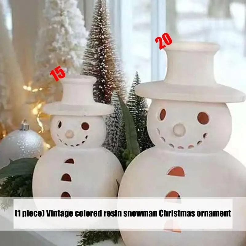 أنيقة الراتنج ثلج عيد الميلاد الديكور الرجعية عطلة زخرفة لرف الطاولة الشتاء حزب المنزل لهجة P9YB #4