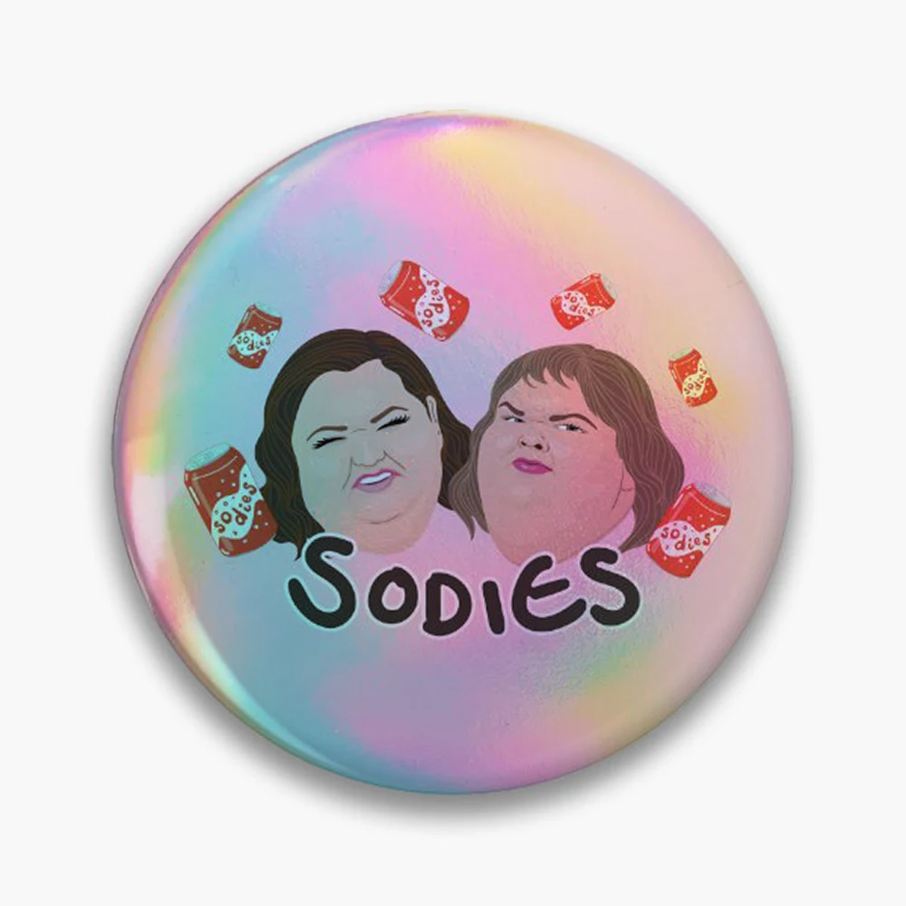1000lb sisters - Sodies - Amy & Tammy Slaton Pin Holographic Star Heart Pin Brooches Laminated Button Fashion Accessory