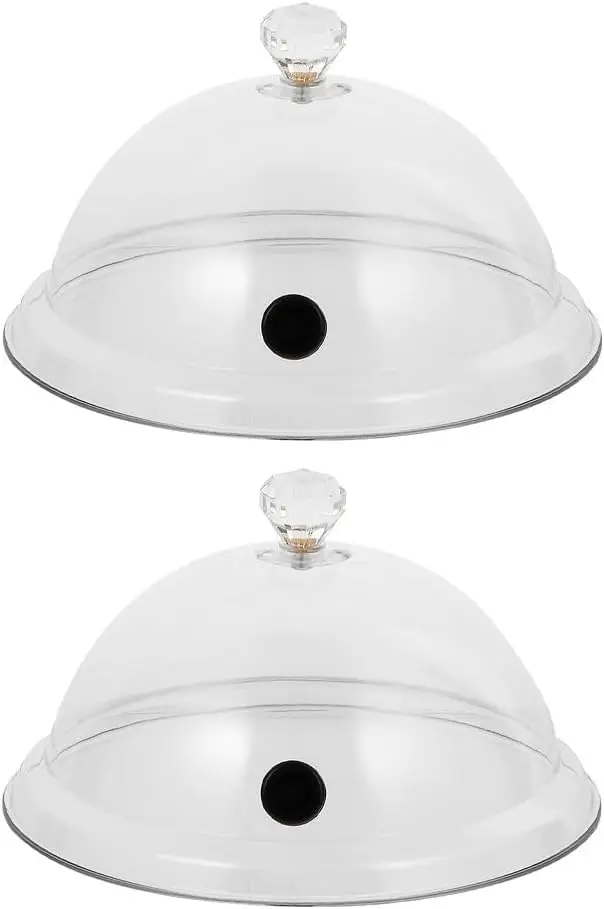 

2 шт. прозрачных акриловых колпаков-домиков для дымогенератора, для защиты продуктов, премиум-класса, для кулинарии, крышки для дымогенератора E