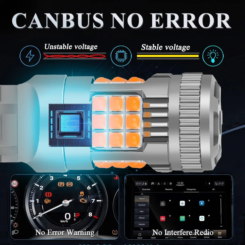 2 قطعة سيارة LED بدوره إشارة الاتجاه مؤشر أضواء المصباح لمبات العنبر الجبهة/الخلفية ل Volkswagen VW Tiguan 5N AD1 Allspace BW2 #5