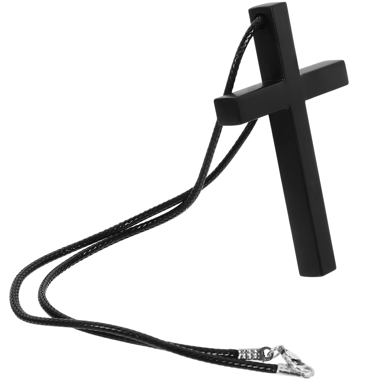 

Car Cross Hanging Decoration Black Alloy Rear View Mirror Pendant Stylish Easy Installation Durability Enhancer Practical