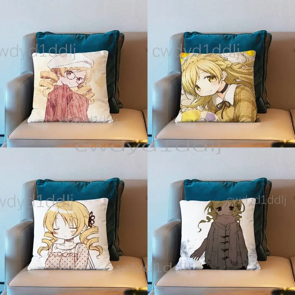 

M-Mami T-Tomoe Anime Cushion Cover Pillow Cover Decor Pillowcase Printed Cushion Case For Couch