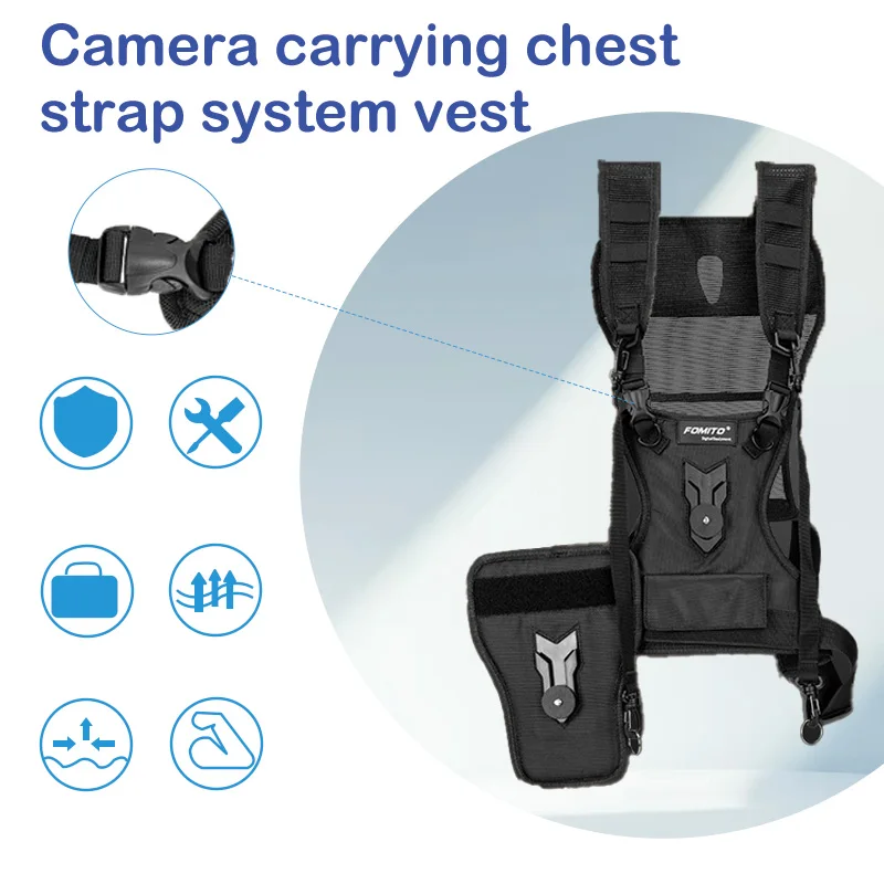 

Carrier II Multi Dual 2 Camera Carrying Chest Harness System Vest Quick Strap with Side Holster for Canon Nikon Sony Pentax DSLR