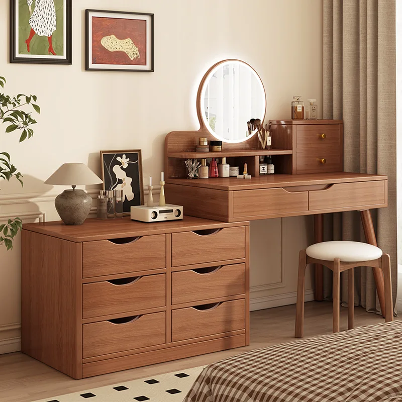 New Chinese dresser bedroom modern simplicity 2026 new light luxury high-end makeup table storage chest integrated