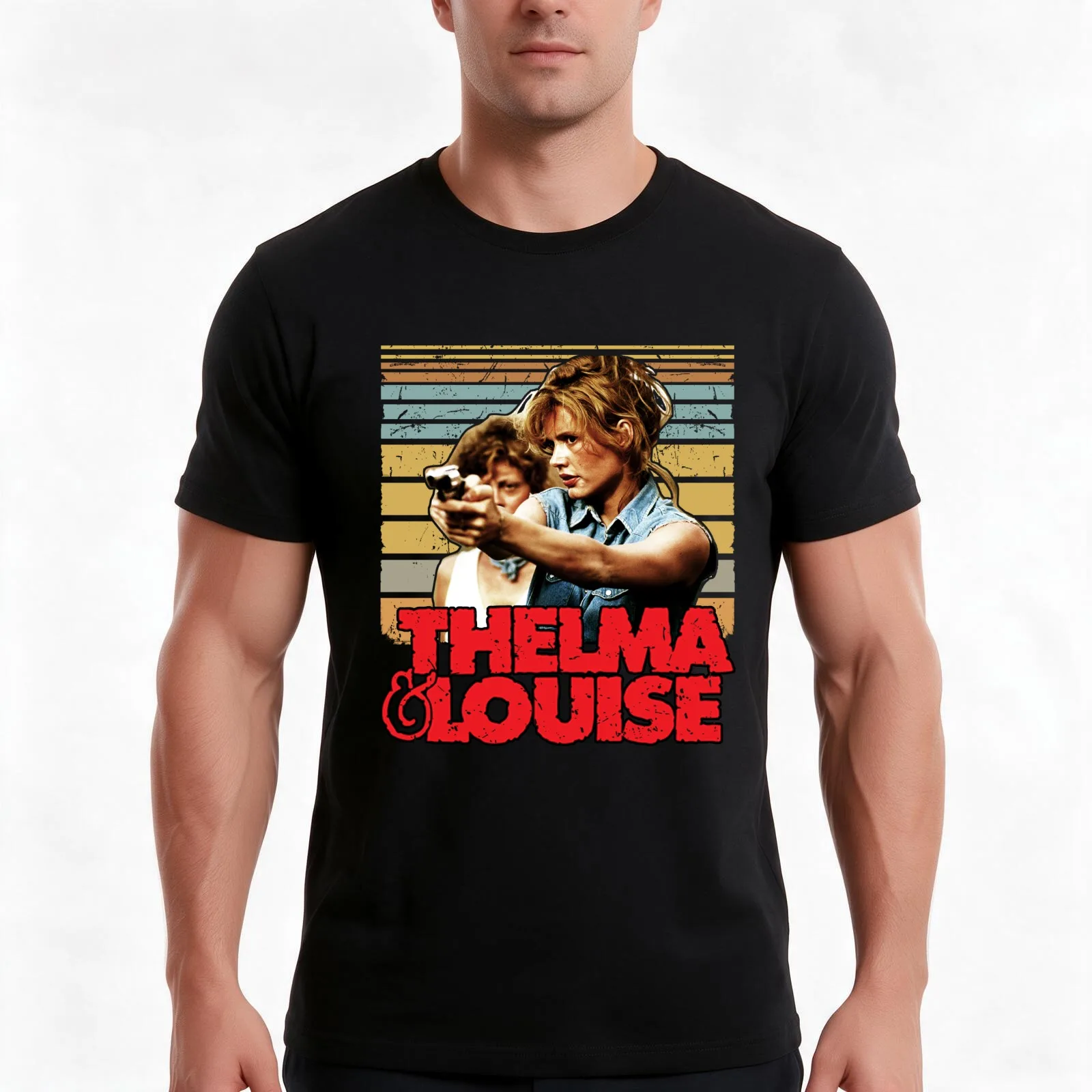 Thelma & Louise 1991 Movie T-Shirt, Summer Casual Cotton Tee, Oversized Streetwear Tops, Vintage Graphic Print, Unisex Men Women
