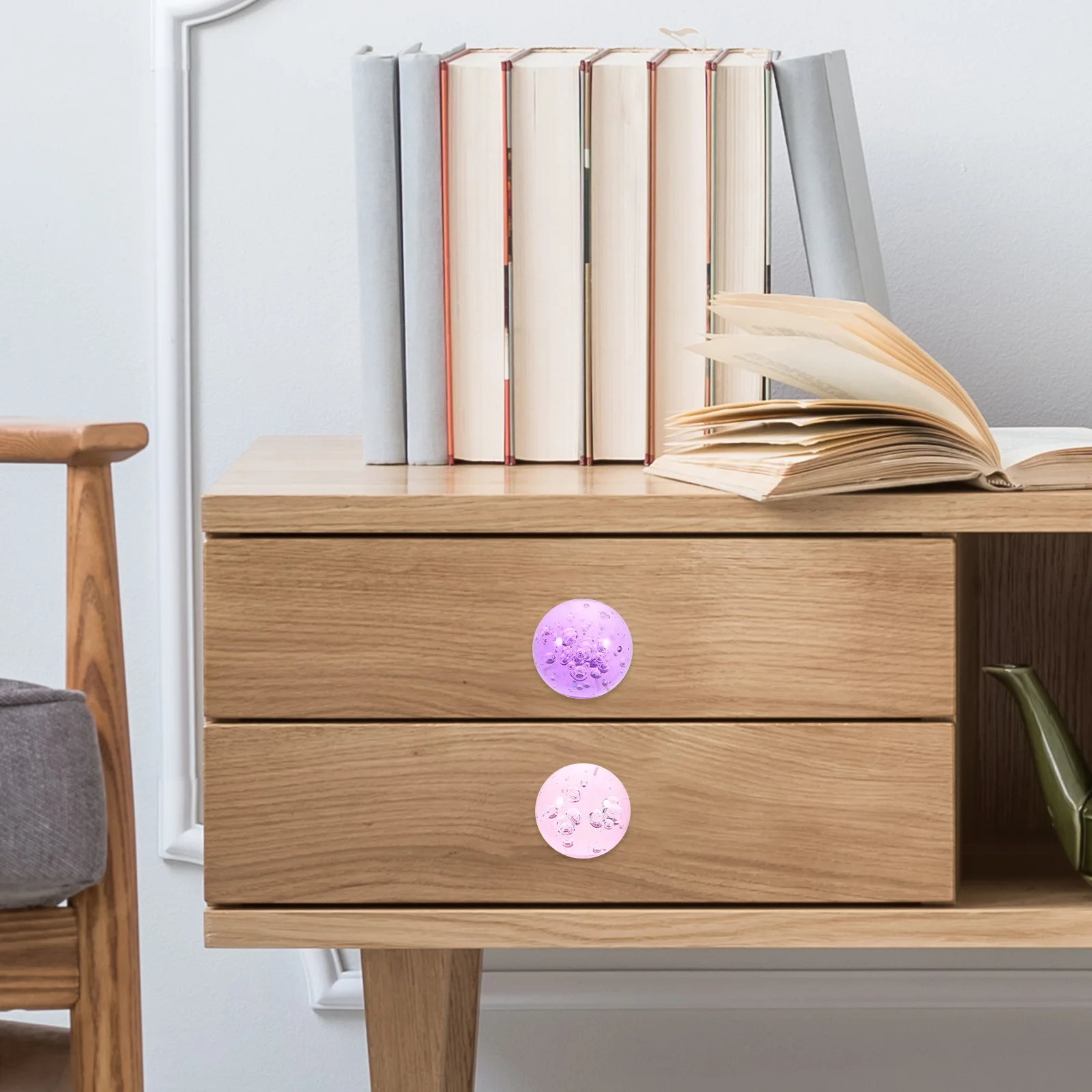 

5 Pcs Crystal Handles Cabinet Knobs Ball Shape Fashionable European Style Durable Door Handle Metal Drawer Pulls Furniture