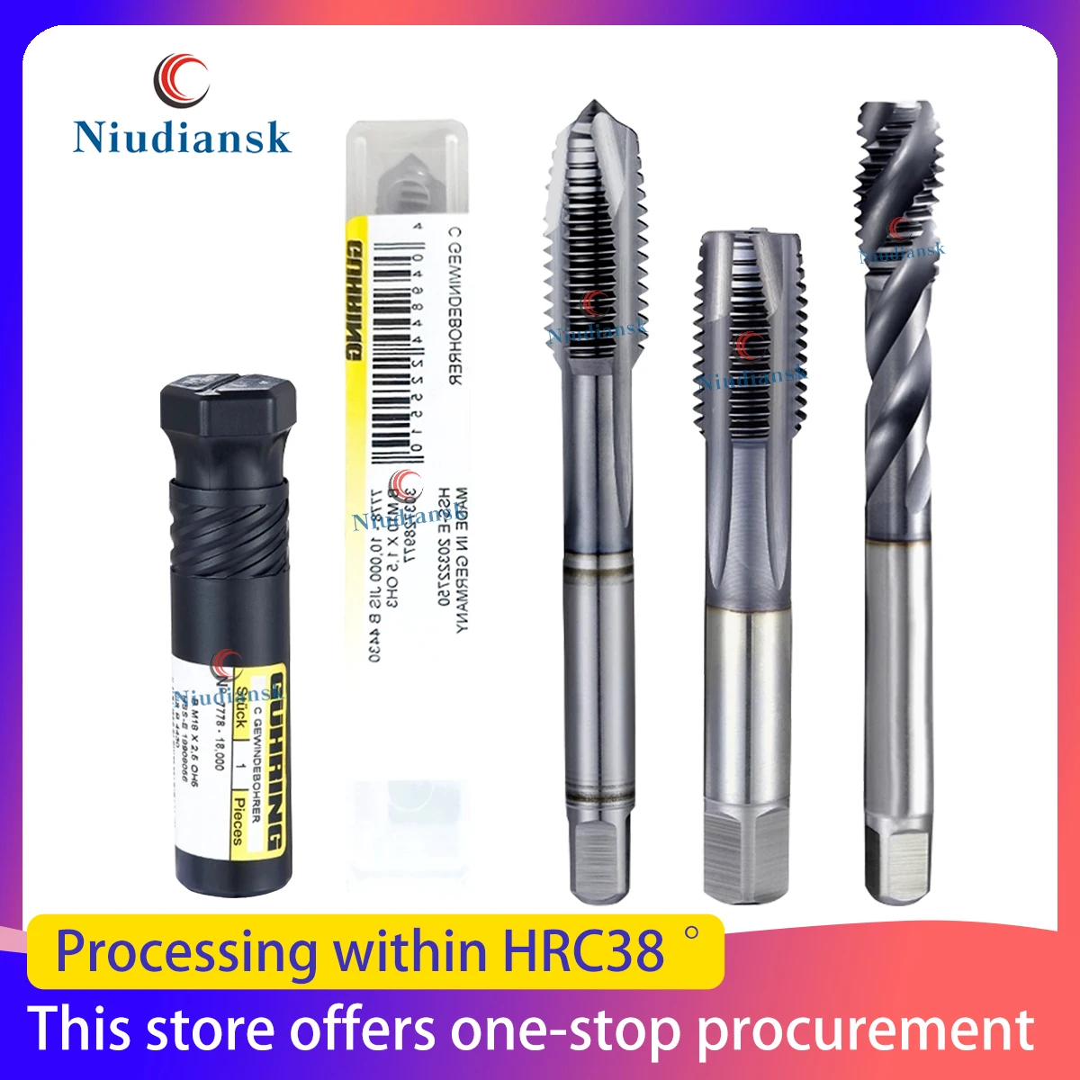 

7777 M3x0.5 7777 M20x2.5 7778 M8x1.25 7778 M20x2.5 CNC Lathe Tungsten Steel Spiral Screw Tap Carbide Tools Machine Cutters Part