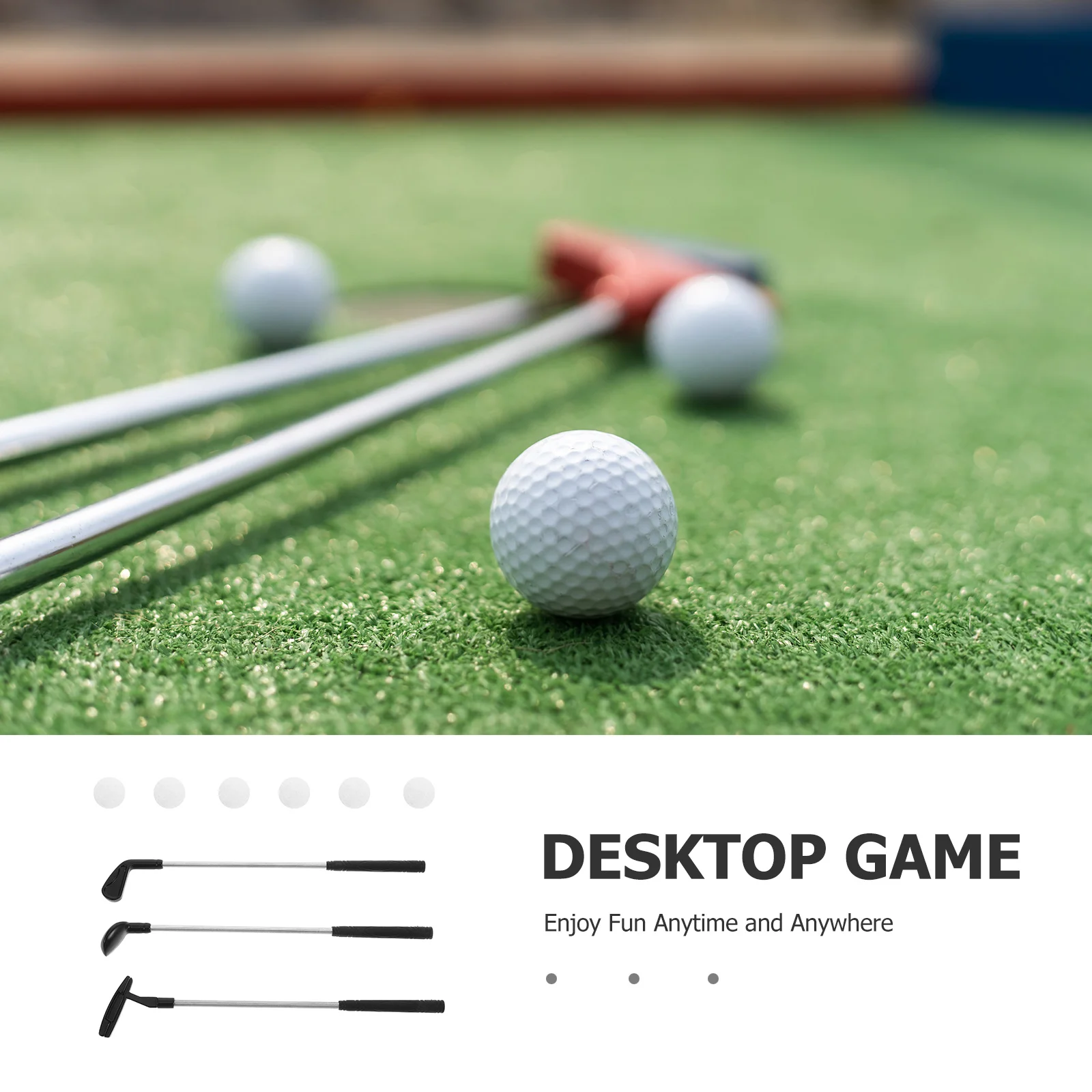 1 conjunto de clubes em miniatura para crianças mini jogo de mesa indoor putt prática putter crianças conjunto de golfe desktop ao ar livre jogar mini