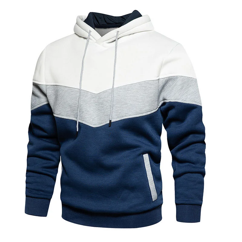 Sweat-shirt à capuche pour hommes, mode printemps-automne, à manches longues, décontracté, couleur unie, pull-over
