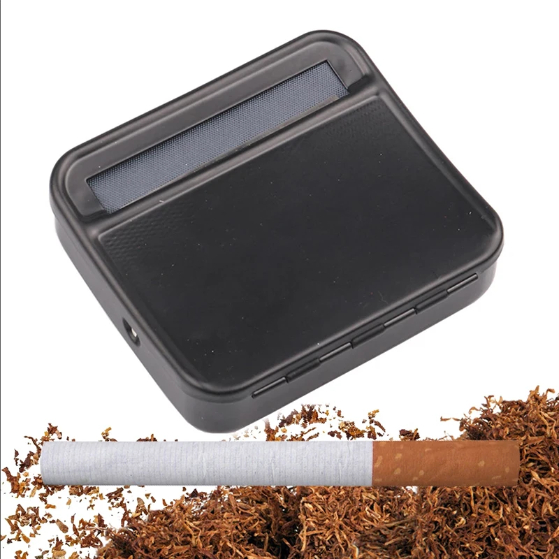 Máquina de liar tabaco Manual, caja de Metal de bolsillo para hacer cigarrillos, rodillo de almacenamiento de hierba de humo, accesorios para fumar, 70mm