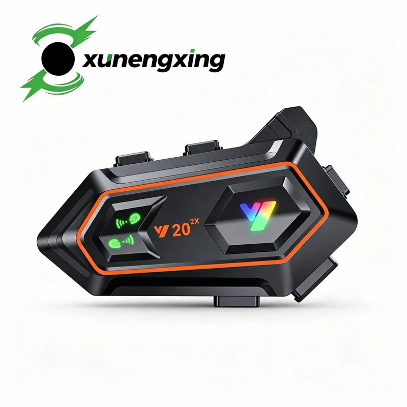 Motorcycle Helmet Bluetooth Headset Qualcomm Chip Waterproof Dustproof Long Standby 2 Riders Intercom Moto Riding Headphone Y22X