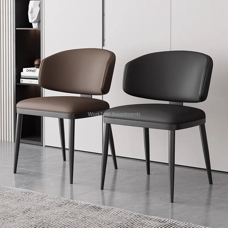 New Italian Minimalist Light Luxury Dining Chair Padded Backrest Upholstered Side Chair For Home