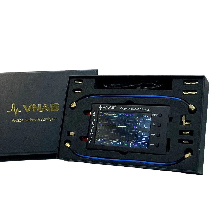 Network Analyzer VNA6 1MHz-6.3GHz Portable Touch Screen S11 S21 RF Tester with DTF TDR 1001 Scan Points