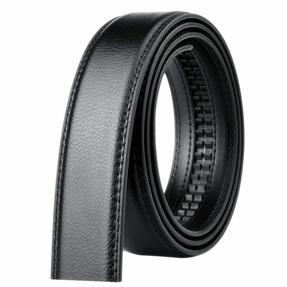 Herren-Automatikgürtel, Ersatzriemen, Echtledergürtel, 3,5 cm Breite, für 3,4 cm–3,5 cm automatische Schnalle, verstellbarer Ratschengürtel – Detail 3