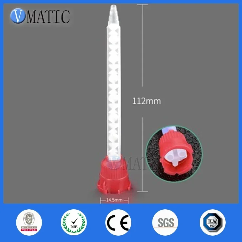 Free Shipping MB5.4-16S 1: 1 Double Ab Syringe Glue Mixing Tube Mixer 50ml Two-component Static Mixture