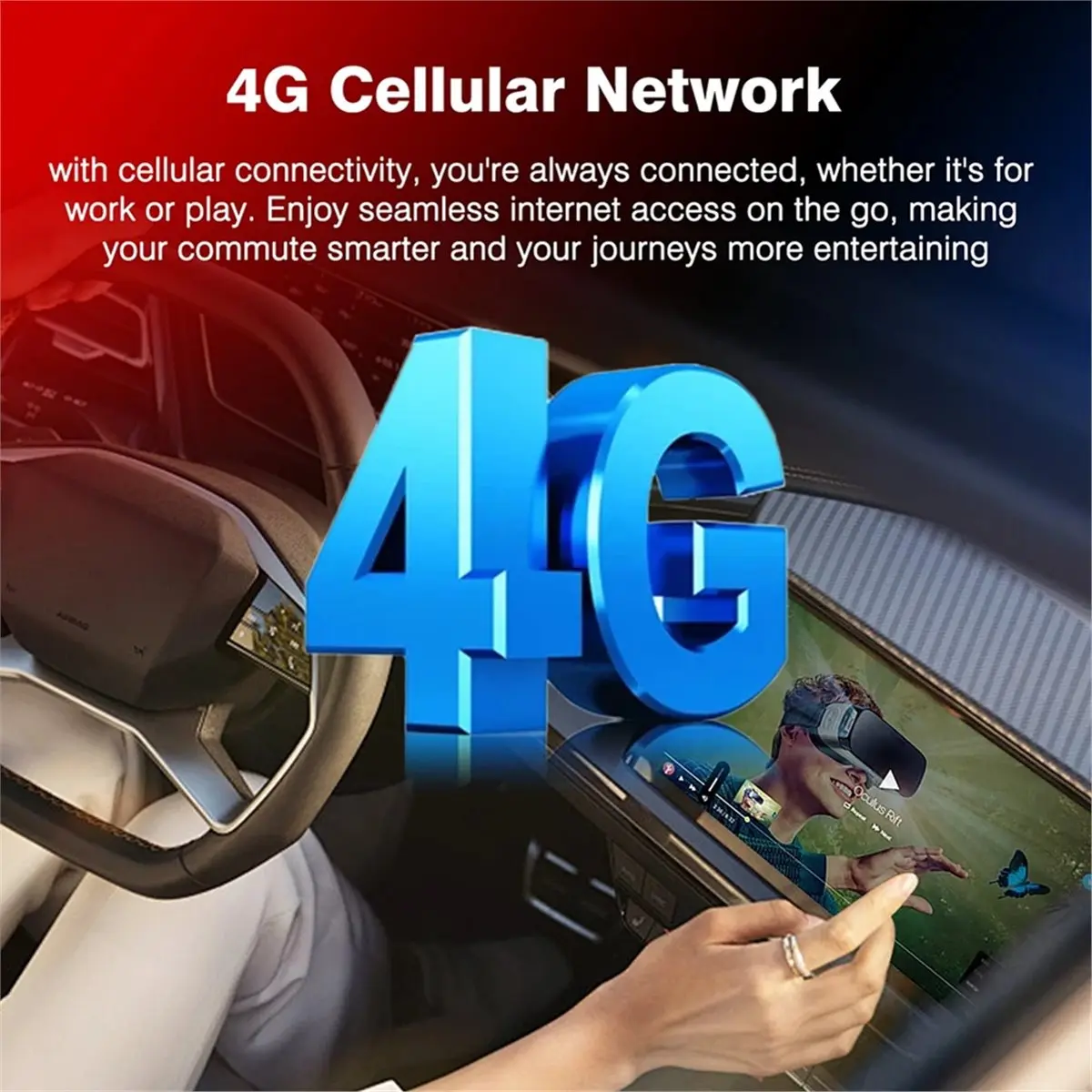 For Android 13 CarPlay LED Box Wireless Android Auto 4GLTE GPS for for MG ZS EV R 4GB+64GB