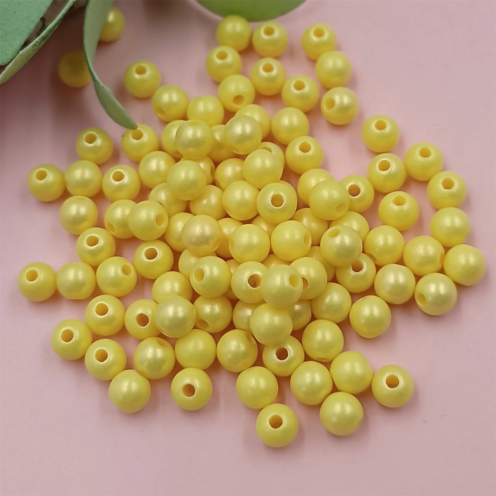 10/100pcs Frosted Round Beads For Bracelet Earring Making Fashion DIY Jewelry Accessories Pearlescent Color Exquisite Peandants