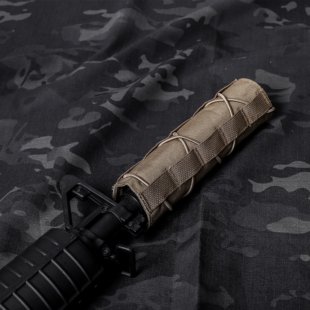 KRYDEX 22/18CM Tactical Airsoft Suppressor Cover Silencer Protector Cover Case Combat Hunting Shooting Accessories