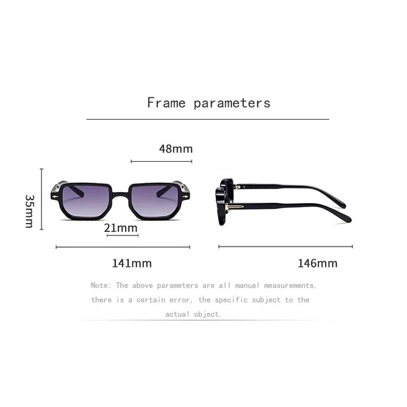 Rectangle Sunglasses Women Men Candy Color Sun Glasses Ins Street Party Eyeglasses for Shopping Beach Eyewears