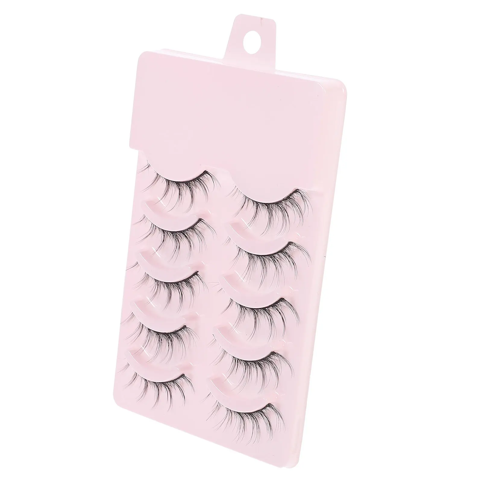 5Pairs 3D Eyelashes Premium Multi-Layer False Lashes Reusable Natural Looking Thick Volume Strip Lashes for Daily Party Makeup