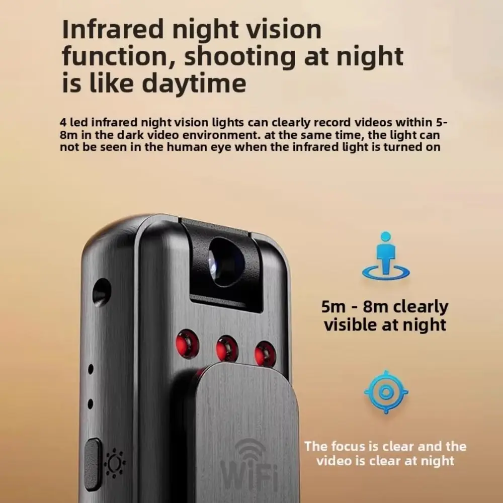 180 Rotating Small Digital Video Recorder Night Vision with Video DV HD Mini Camera Chest Fixed All in One Machine