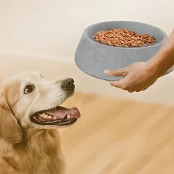 Concrete Pet Bowl Silicone Mold Handmade DIY Cement Fruit Bowl Round Tray Storage Mold Dog Bowl Mold