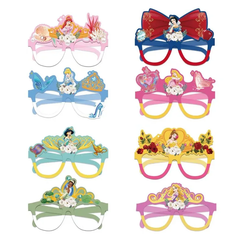 Lightning McQueen Mickey Minnie Barbie cartoon cute paper glasses party decoration eye mask Halloween cosplay mask photo props