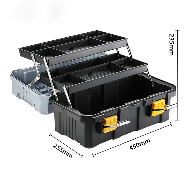 Electrical Hardware Storage Multifunctional Toolbox Portable Professional Repair Accessories Folding Suitcase Tools Organizer