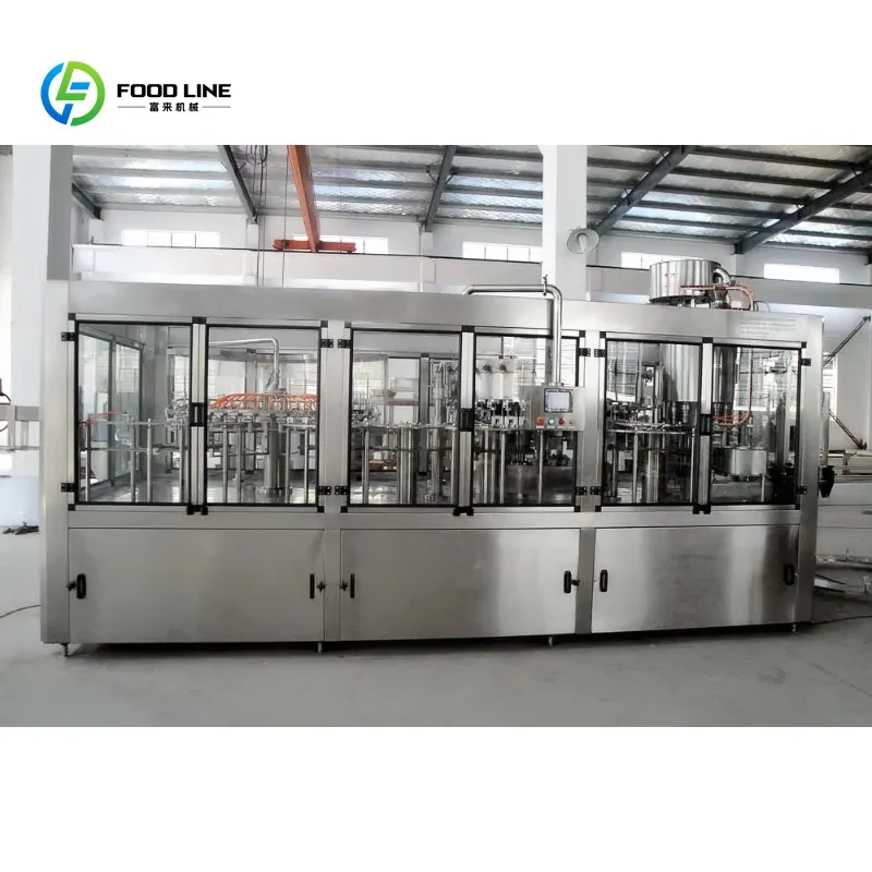 Customize Full Automatic PLC Controlled High Capacity 3-in-1 Monoblock Mineral Water Beverage Filling Machine for Plastic Bottle