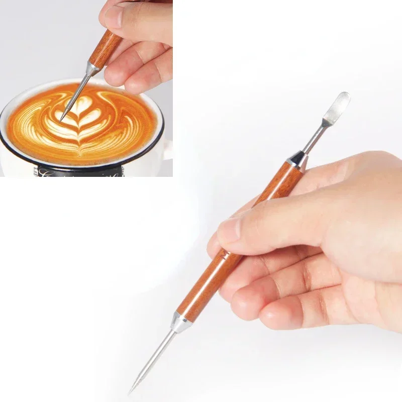 

Latte Pull Flower Needle Stainless Steel Coffee Decorating Art Pen Cappuccino Espresso Art Needles Barista Coffee Accessories