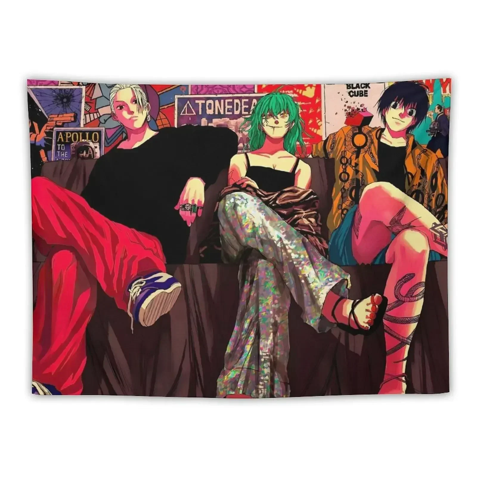 

Sakamoto Days Original Trio Tapestry Room Decoration Korean Style Hanging Wall Home Decor Accessories Anime Decor Tapestry