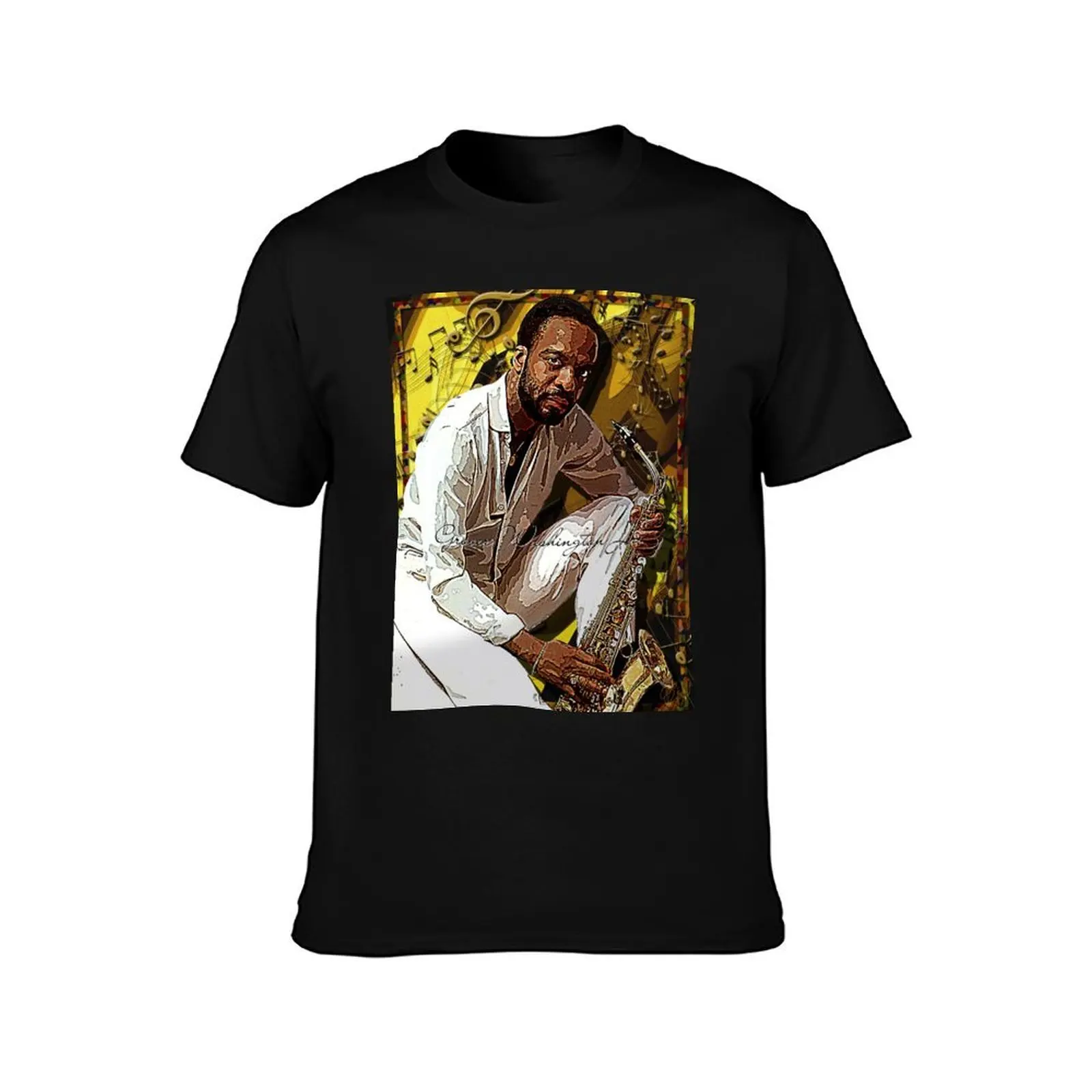 Grover Washington Jr. Tribute D-3 Pillows & Totes T-Shirt, Summer Casual Cotton Tee, Oversized Streetwear Tops, Unisex Men Women