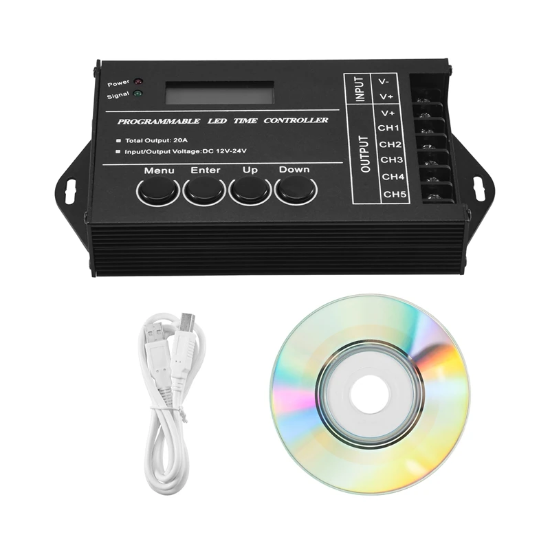 

TC420 Time Programmable RGB LED Controller DC12V-24V 5 Channel LED Timing Dimmer